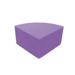 Mobilier - Meuble en mousse et Pouf - Pouf 1/4 rond en mousse pvc h.25 cm parme