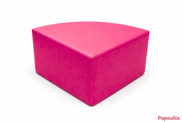 Mobilier - Meuble en mousse et Pouf - Pouf 1/4 rond en mousse pvc h.25 cm fuchsia
