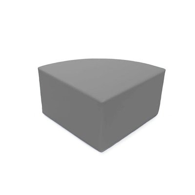 Mobilier - Meuble en mousse et Pouf - Pouf 1/4 rond en mousse pvc h.25 cm gris