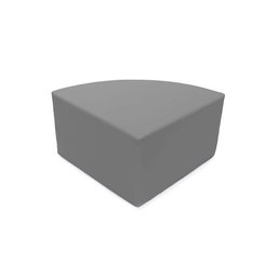 Mobilier - Meuble en mousse et Pouf - Pouf 1/4 rond en mousse pvc h.25 cm gris