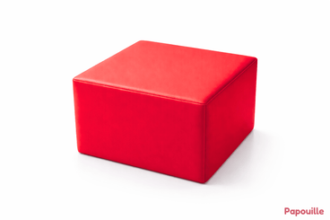Mobilier - Meuble en mousse et Pouf - Pouf cube en mousse pvc h.25cm rouge