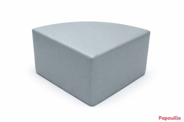 Mobilier - Meuble en mousse et Pouf - Pouf 1/4 rond en mousse pvc h.25 cm gris