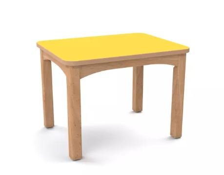 Table en bois pour crèche 64 x 50 cm T3 - Jaune