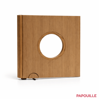 Mobilier - Barrière de séparation & Cloison crèche - Portillon en bois oculus avec roulette sur mesure
