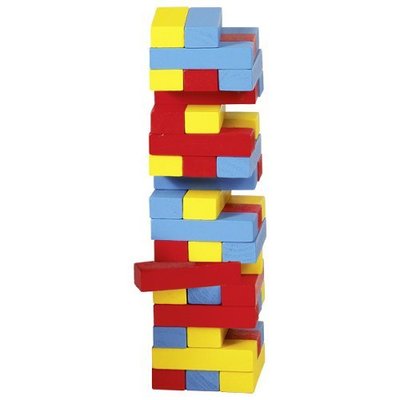 Jouets - Jeux de Construction - Tour de construction en bois - coloré