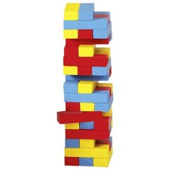 Jouets - Jeux de Construction - Tour de construction en bois - coloré