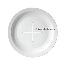 Repas - Assiettes Enfants et à Compartiments - Lot de 6 assiettes à dessert Ø 15,5 cm Verre trempé