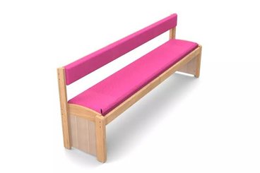 Mobilier - Banc vestiaire & Porte Manteaux - Banc en bois avec dossier naturel wkc