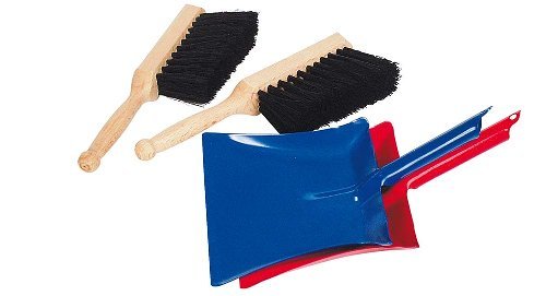 Jeux - Bac à Sable et Accessoires  - Pelle en métal avec 1 balayette en poils pour enfant