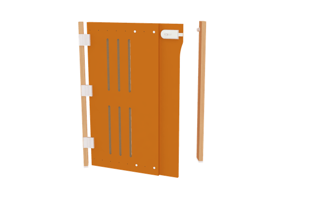Mobilier - Barrière de séparation & Cloison crèche - Portillon spécial collectivité extensible 73 - 100 cm gauche - Orange