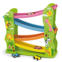 Jouets - Garages, Voitures et Circuits pour Enfant - Circuit toboggan + 4 véhicules