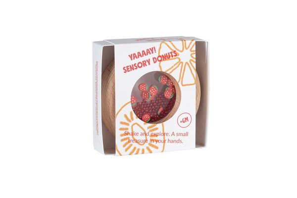 Jouets - Hochets et Jouets Sensoriels - Donut sensoriel - Fraises