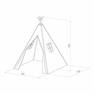 Mobilier - Cabane enfant - Tente tipi - vert