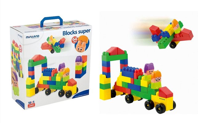 Jouets - Jeux de Construction - Blocs de construction plastique 64 pièces