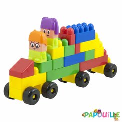 Jouets - Jeux de Construction - Blocs de construction plastique 64 pièces