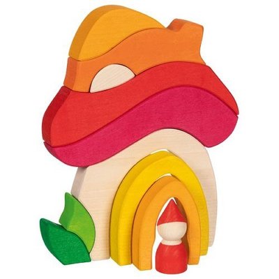Jouets - Jeux de Construction - Bloc de construction - Maison champignon
