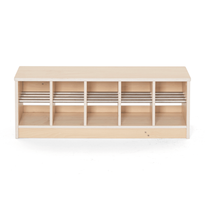 Mobilier - Meuble de rangement scolaire - Banc vestiaire 10 casiers 100x33x35cm - Pomi