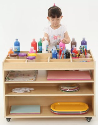 Mobilier - Meuble de rangement scolaire - Chariot de rangement pour l'art