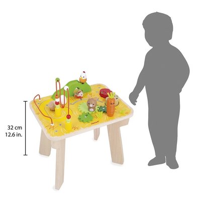 Jouets - Jouets à Empiler ou à Encastrer - Table d'Activités Ferme en bois