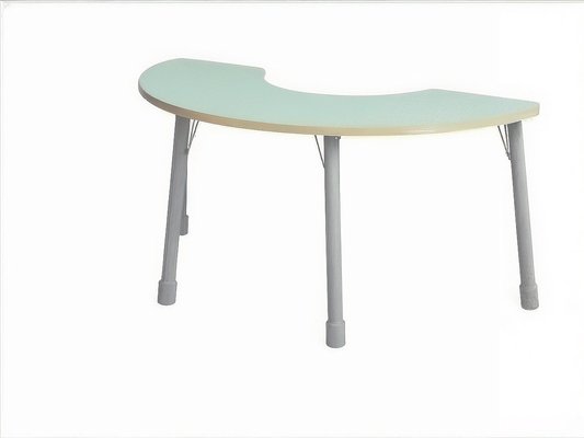 Mobilier - Table crèche et scolaire - Table demi lune Bleu - avec pieds