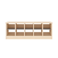 Mobilier - Meuble de rangement scolaire - Banc vestiaire 10 casiers 100x33x35cm - Pomi