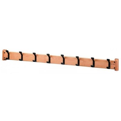 Mobilier - Banc vestiaire & Porte Manteaux - Lisse simple 8 accroches en bois naturel