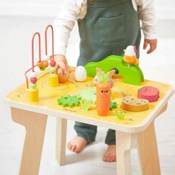 Jouets - Jouets à Empiler ou à Encastrer - Table d'Activités Ferme en bois