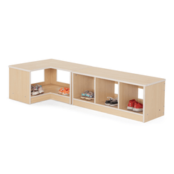Mobilier - Banc vestiaire & Porte Manteaux - Banc vestiaire d'angle 2 casiers - Lana
