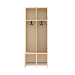 Mobilier - Banc vestiaire & Porte Manteaux - Vestiaire 2 places avec assise T1 - WIS