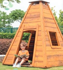 Mobilier - Aire de jeux et structure extérieure - Cabane en bois tipi