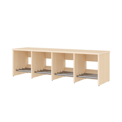 Mobilier - Banc vestiaire & Porte Manteaux - Banc de vestiaire 4 cases 120 cm - Lina