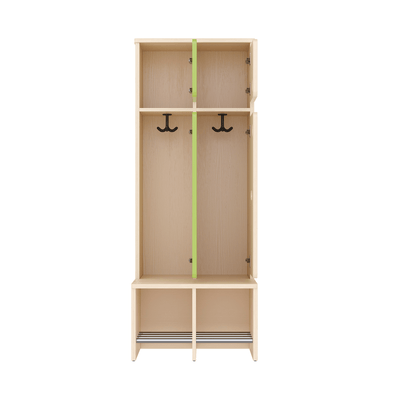 Mobilier - Banc vestiaire & Porte Manteaux - Vestiaire 2 places avec assise T1 - WIS