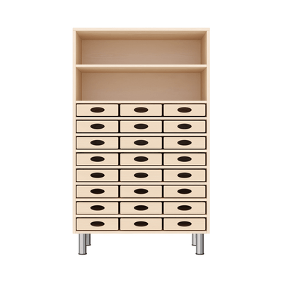 Mobilier - Meuble de rangement scolaire - Armoire de rangement avec pieds réglables 24 casiers - Malo