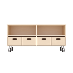 Mobilier - Meuble de rangement scolaire - Meuble de rangement 4 casiers à roulettes - Meli