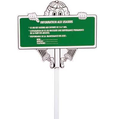 Mobilier - Aire de jeux et structure extérieure - Panneau d'information aire de jeux