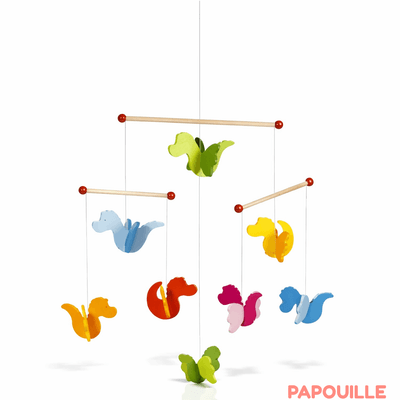 Couchage - Mobile de Lit Bébé et Veilleuse - Mobile dragon en bois