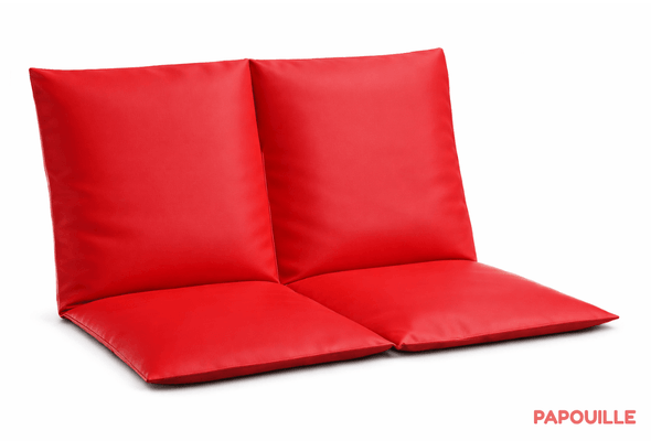Mobilier - Tabouret et Assise au sol - Coussin assise 2 places rouge