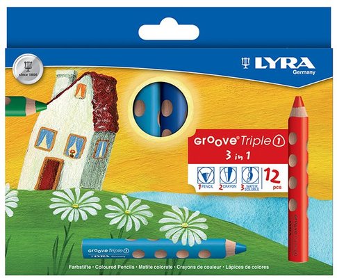 Jeux - Loisirs Créatifs  - Crayon Groove triple lot de 12