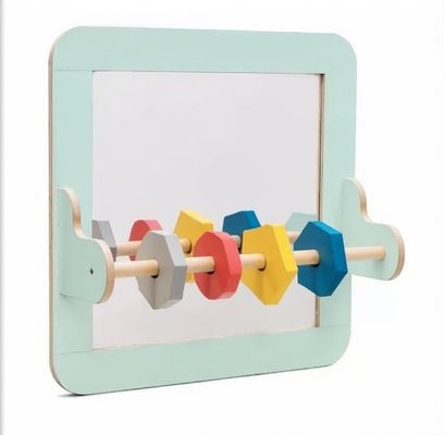 Motricité - Motricité Fine - Miroir mural avec barre et éléments de manipulation