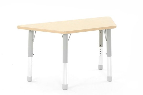 Mobilier - Table crèche et scolaire - Table trapèze réglable en hauteur 120 x 60 cm
