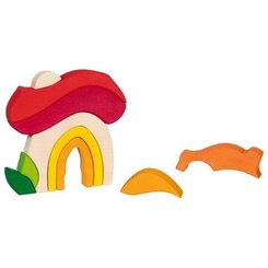 Jouets - Jeux de Construction - Bloc de construction - Maison champignon