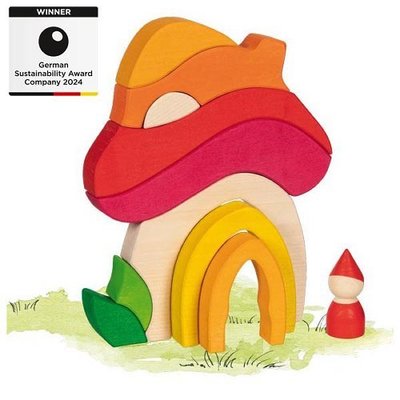 Jouets - Jeux de Construction - Bloc de construction - Maison champignon