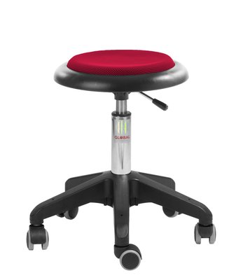 Mobilier - Tabouret et Assise au sol - Tabouret rembourré réglable en hauteur tissus microfibre Rouge