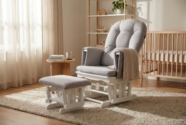 Puériculture - Fauteuils, coussins et accessoires d'allaitement - Fauteuil à bascule avec repose pieds - Adulte
