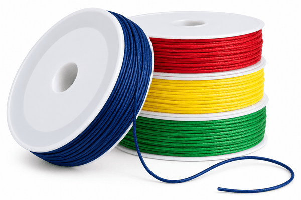 Jeux - Loisirs Créatifs  - Lot de 4 bobines de fis - 4 couleurs de 25 mètres