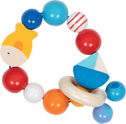 Jouets - Hochets et Jouets Sensoriels - Hochet flexible bateaux et poisson en bois