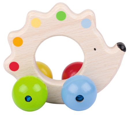 Jouets - Hochets et Jouets Sensoriels - Hochet hérisson en bois avec perles