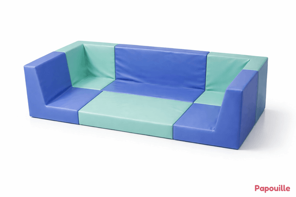 Mobilier - Meuble en mousse et Pouf - Tapis aire de jeux avec dossier en mousse 2 côtés