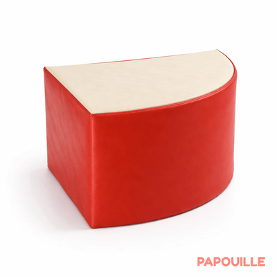 Mobilier - Meuble en mousse et Pouf - Pouf triangle en mousse imperméable assise de 30 cm rouge