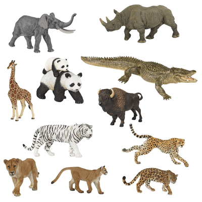 Jouets - Figurines - Lot n°4 11 figurines animaux de la jungle (figurines papo)